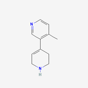 molecular formula C11H14N2 B13264592 4-Methyl-3-(1,2,3,6-tetrahydropyridin-4-yl)pyridine 