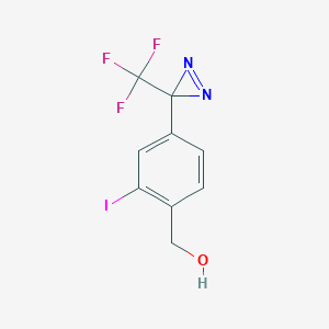 molecular formula C9H6F3IN2O B132646 2-Iodo-4-[3-(trifluoromethyl)-3H-diazirin-3-yl]benzyl Alcohol CAS No. 197968-46-0