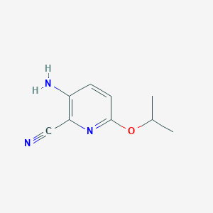 molecular formula C9H11N3O B13264607 3-Amino-6-(propan-2-yloxy)pyridine-2-carbonitrile 