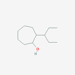molecular formula C12H24O B13264624 2-(Pentan-3-yl)cycloheptan-1-ol 