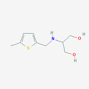 molecular formula C9H15NO2S B13264630 2-{[(5-Methylthiophen-2-yl)methyl]amino}propane-1,3-diol 