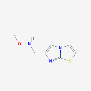 molecular formula C7H9N3OS B13264636 ({Imidazo[2,1-b][1,3]thiazol-6-yl}methyl)(methoxy)amine 