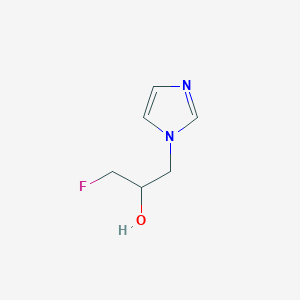 molecular formula C6H9FN2O B13264647 1-Fluoro-3-(1H-imidazol-1-yl)propan-2-ol 