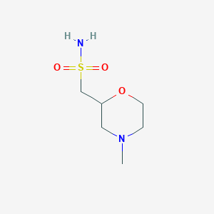 molecular formula C6H14N2O3S B13264659 (4-Methylmorpholin-2-yl)methanesulfonamide 