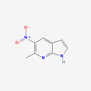 molecular formula C8H7N3O2 B1326466 6-Methyl-5-nitro-1H-pyrrolo[2,3-B]pyridine CAS No. 1000340-19-1