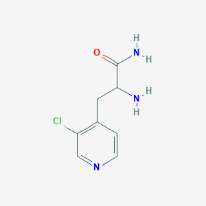molecular formula C8H10ClN3O B13264660 2-Amino-3-(3-chloropyridin-4-yl)propanamide 