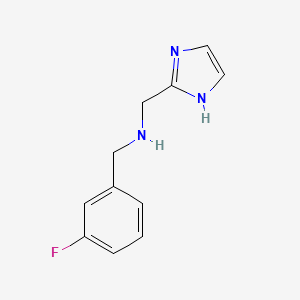 molecular formula C11H12FN3 B13264663 [(3-Fluorophenyl)methyl](1H-imidazol-2-ylmethyl)amine 