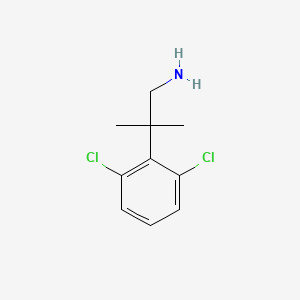 molecular formula C10H13Cl2N B13264679 2-(2,6-Dichlorophenyl)-2-methylpropan-1-amine 