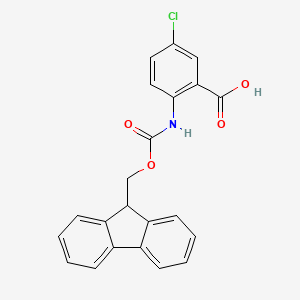 molecular formula C22H16ClNO4 B1326469 2-((((9H-Fluoren-9-yl)methoxy)carbonyl)amino)-5-chlorobenzoic acid CAS No. 332121-90-1