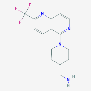 1-{1-[2-(Trifluoromethyl)-1,6-naphthyridin-5-yl]piperidin-4-yl}methanamine