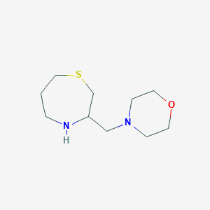 molecular formula C10H20N2OS B13264705 3-(Morpholin-4-ylmethyl)-1,4-thiazepane 