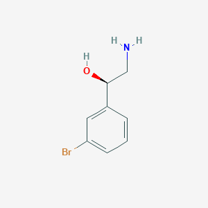 molecular formula C8H10BrNO B13264721 (1R)-2-amino-1-(3-bromophenyl)ethan-1-ol 
