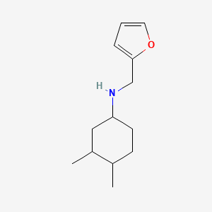 molecular formula C13H21NO B13264725 N-(furan-2-ylmethyl)-3,4-dimethylcyclohexan-1-amine 