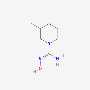 molecular formula C7H15N3O B13264727 N'-hydroxy-3-methylpiperidine-1-carboximidamide 