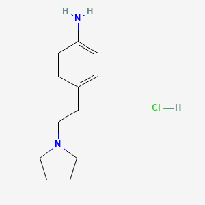molecular formula C12H19ClN2 B1326474 4-(2-(Pyrrolidin-1-yl)ethyl)aniline hydrochloride CAS No. 1135228-86-2