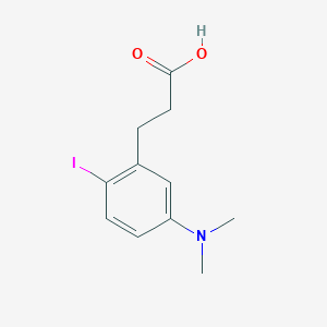 molecular formula C11H14INO2 B13264748 3-[5-(Dimethylamino)-2-iodophenyl]propanoic acid 