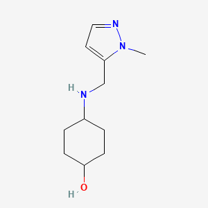 molecular formula C11H19N3O B13264751 4-{[(1-methyl-1H-pyrazol-5-yl)methyl]amino}cyclohexan-1-ol 