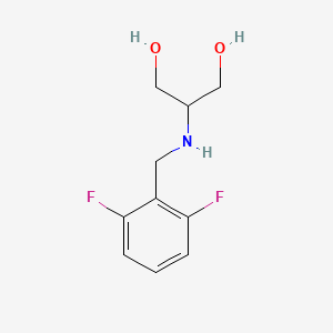 molecular formula C10H13F2NO2 B13264767 2-{[(2,6-Difluorophenyl)methyl]amino}propane-1,3-diol 