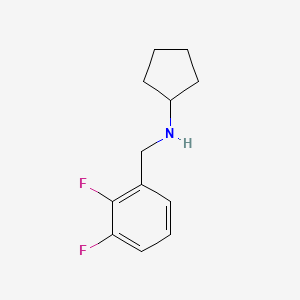 molecular formula C12H15F2N B13264777 N-[(2,3-difluorophenyl)methyl]cyclopentanamine 