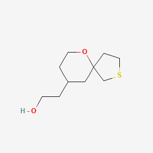 molecular formula C10H18O2S B13264785 2-(6-Oxa-2-thiaspiro[4.5]decan-9-YL)ethan-1-OL 