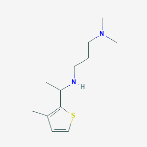 molecular formula C12H22N2S B13264814 [3-(Dimethylamino)propyl][1-(3-methylthiophen-2-yl)ethyl]amine 