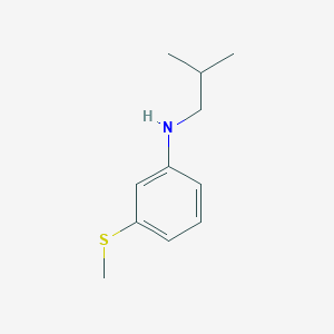 molecular formula C11H17NS B13264829 N-(2-methylpropyl)-3-(methylsulfanyl)aniline 
