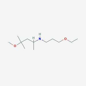 molecular formula C12H27NO2 B13264831 (3-Ethoxypropyl)(4-methoxy-4-methylpentan-2-yl)amine 