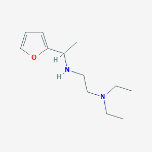 molecular formula C12H22N2O B13264856 [2-(Diethylamino)ethyl][1-(furan-2-YL)ethyl]amine 