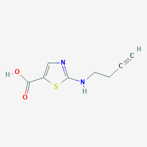molecular formula C8H8N2O2S B13264877 2-[(But-3-yn-1-yl)amino]-1,3-thiazole-5-carboxylic acid 