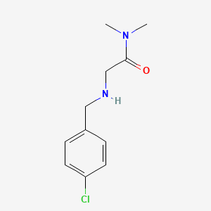 molecular formula C11H15ClN2O B13264885 2-{[(4-chlorophenyl)methyl]amino}-N,N-dimethylacetamide 