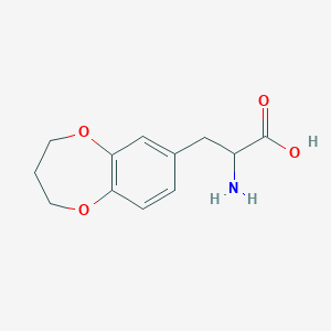 molecular formula C12H15NO4 B13264894 2-amino-3-(3,4-dihydro-2H-1,5-benzodioxepin-7-yl)propanoic acid 