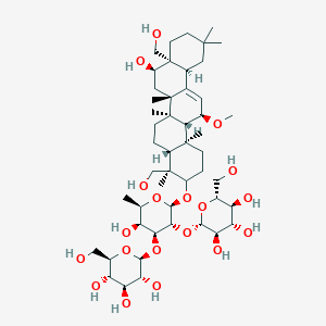 molecular formula C49H82O19 B132649 Oleanane, beta-D-galactopyranoside deriv. CAS No. 146519-04-2