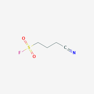 molecular formula C4H6FNO2S B13264908 3-Cyanopropane-1-sulfonyl fluoride 