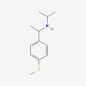 molecular formula C12H19NS B13264932 {1-[4-(Methylsulfanyl)phenyl]ethyl}(propan-2-yl)amine 