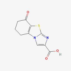 molecular formula C10H8N2O3S B13264937 9-Oxo-7-thia-2,5-diazatricyclo[6.4.0.0,2,6]dodeca-1(8),3,5-triene-4-carboxylic acid 
