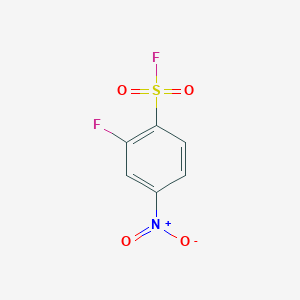 molecular formula C6H3F2NO4S B13264974 2-Fluoro-4-nitrobenzene-1-sulfonyl fluoride 