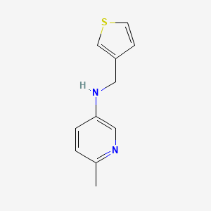 molecular formula C11H12N2S B13264985 6-methyl-N-(thiophen-3-ylmethyl)pyridin-3-amine 