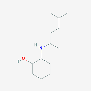 molecular formula C13H27NO B13264993 2-[(5-Methylhexan-2-yl)amino]cyclohexan-1-ol 
