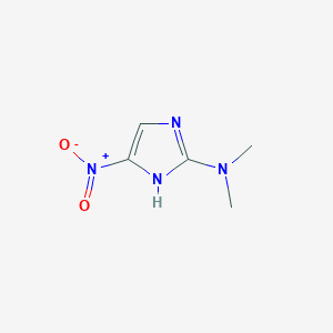 molecular formula C5H8N4O2 B13265011 N,N-Dimethyl-4-nitro-1H-imidazol-2-amine 