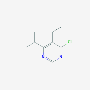 molecular formula C9H13ClN2 B13265037 4-Chloro-5-ethyl-6-isopropylpyrimidine 