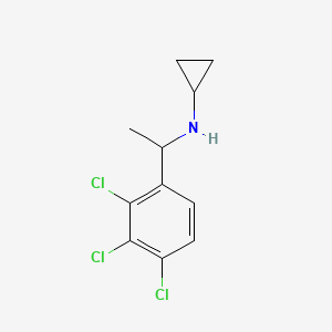 molecular formula C11H12Cl3N B13265044 N-[1-(2,3,4-trichlorophenyl)ethyl]cyclopropanamine 