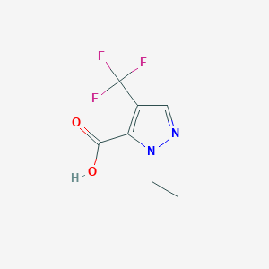 molecular formula C7H7F3N2O2 B13265078 1-Ethyl-4-(trifluoromethyl)-1H-pyrazole-5-carboxylic acid 