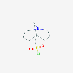 molecular formula C9H16ClNO2S B13265090 {1-Azabicyclo[3.3.1]nonan-5-yl}methanesulfonyl chloride 