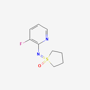 molecular formula C9H11FN2OS B13265097 1-[(3-Fluoropyridin-2-yl)imino]-1lambda6-thiolan-1-one 
