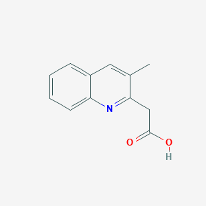 molecular formula C12H11NO2 B13265102 2-(3-Methylquinolin-2-yl)acetic acid 