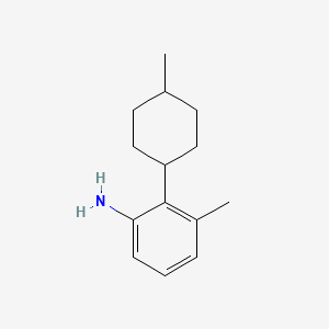 molecular formula C14H21N B13265133 3-Methyl-2-(4-methylcyclohexyl)aniline 