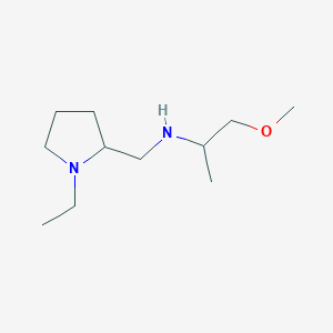 molecular formula C11H24N2O B13265138 [(1-Ethylpyrrolidin-2-yl)methyl](1-methoxypropan-2-yl)amine 