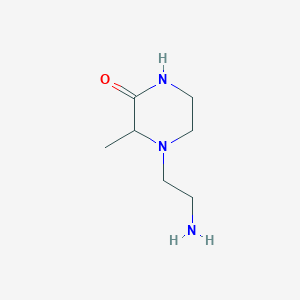 molecular formula C7H15N3O B13265168 4-(2-Aminoethyl)-3-methylpiperazin-2-one 