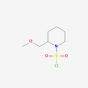 molecular formula C7H14ClNO3S B13265186 2-(Methoxymethyl)-1-piperidinesulfonylchloride 