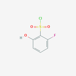 molecular formula C6H4ClFO3S B13265193 2-Fluoro-6-hydroxybenzene-1-sulfonyl chloride 